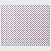 Paars Glitter Tiny Heart Patterned Wrapping Paper Cadeaupapier (Vlak)