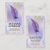 Paars Glitter van de notarisondertekenaar Visitekaartje (Voorkant / Achterkant)