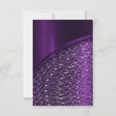 Paars Glitter Vrijgezellenfeest Birthday Sweet 16t Kaart (Achterkant)