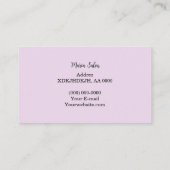 Paars glittergoud waterverf Visitekaartje (Achterkant)