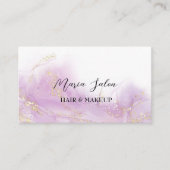 Paars glittergoud waterverf Visitekaartje (Voorkant)