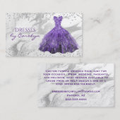 Paars Glittery Seamstress Visitekaartje (Voorkant / Achterkant)