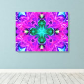 Paars gloeien Abstract Canvas Afdruk (Insitu (Houten vloer))