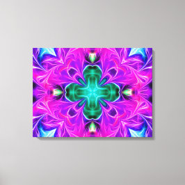 Paars gloeien Abstract Canvas Afdruk