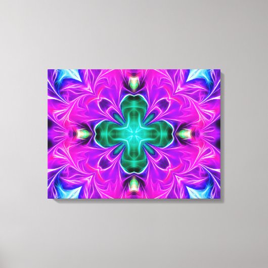 Paars gloeien Abstract Canvas Afdruk (Voorkant)