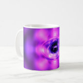 Paars gloeiend atoom koffiemok (Voorkant links)