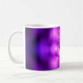 Paars gloeiend atoom koffiemok (Links)