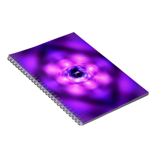 Paars gloeiend atoom notitieboek (Rechterzijde)