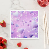 Paars Glowing Hart Servet (Insitu)