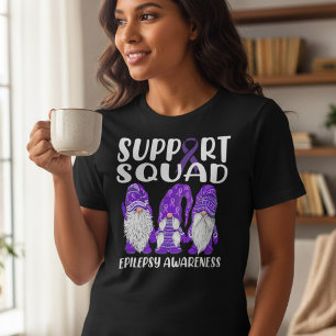 Paars Gnome-team voor epilepsiebewustzijn Tri-Blend Shirt