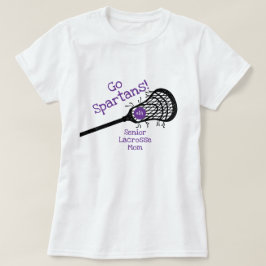 Paars Go Team Lacrosse mama T-shirt