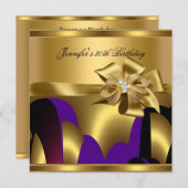 Paars Gold Abstract Kaart (Voorkant / Achterkant)