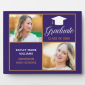 Paars Gold Afstuderen Keepomwille Afstuderen Foto Fotoplaat (Voorkant)