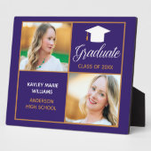 Paars Gold Afstuderen Keepomwille Afstuderen Foto Fotoplaat (Zijkant)