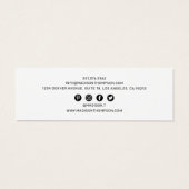 Paars & Gold Agate Earring Logo Display Mini Visitekaartjes (Achterkant)