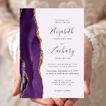 Paars Gold Agate Lavender Wedding