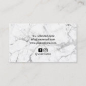 Paars Gold Agate Modern Marble Hair Makeup Artist Visitekaartje (Achterkant)