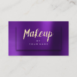 Paars Gold Amethyst Typograaf Makeup Artist 3D Visitekaartje
