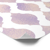 Paars Gold Arabian Moroccan Theme Custom Party Poster (Hoek)