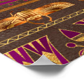 Paars Gold Art Deco 50e verjaardag Grote Poster (Hoek)