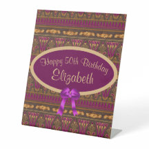 Paars Gold Art Deco Afdrukken 50e verjaardag