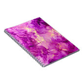 Paars Gold Electric Storm | Trendy, Feminine Notitieboek (Rechterzijde)