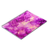 Paars Gold Electric Storm | Trendy, Feminine Notitieboek (Linkerzijde)