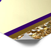 Paars Gold Elegant Event Welkomstteken Poster (Hoek)