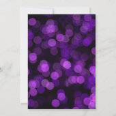 Paars Gold Faux Glitter Lights Sweet 13 verjaardag Kaart (Achterkant)