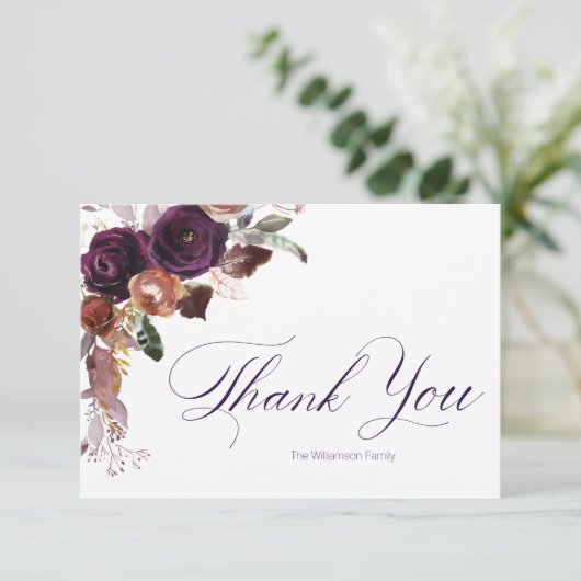 Paars Gold Floral - Speciaal bedankt (Staand voorkant)