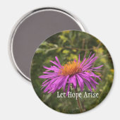  Paars Gold Flower Inspirerend Hope Quote Magneet (Voorkant / Achterkant)