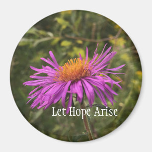 Paars Gold Flower Inspirerend Hope Quote Magneet