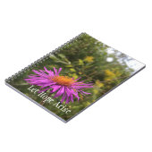 Paars Gold Flower Inspirerend Hope Quote Notitieboek (Linkerzijde)