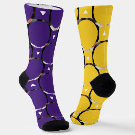 Paars Gold Foto van Boyvriend voor Vriendin Fun Sokken