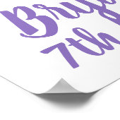 Paars Gold Glitter Mermaid Birthday Welkom Poster (Hoek)