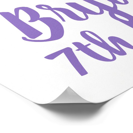 Paars Gold Glitter Mermaid Birthday Welkom Poster (Hoek)