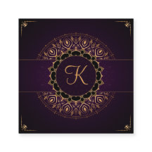 Paars Gold Mandala Elegant Yoga Instructor