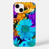 Paars Gold N Turquoise Daisies Case-Mate iPhone Case (Achterkant)