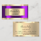 Paars Gold-omhuld ellegant Professional-model Visitekaartje (Voorkant / Achterkant)