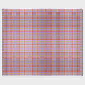 Paars Gold Red Tartan Pset Gingham Patroon Cadeaupapier (Vlak)