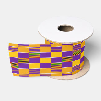 Paars Gold Royal K88 African Kente 3-inch lint