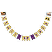 Paars Gold Sparkle Afstuderen Foto Vlaggetjes (Alle)