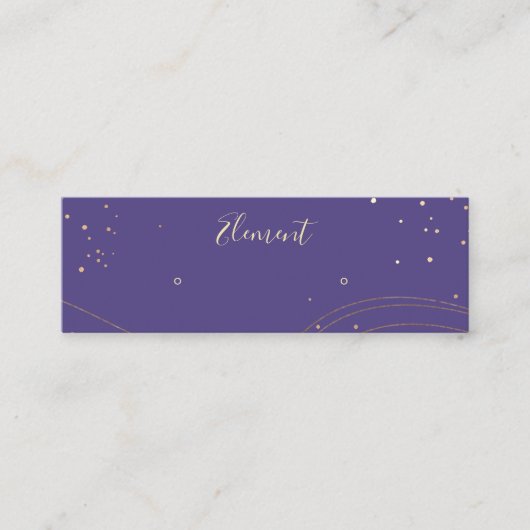 Paars Gold Stud die Mini ontvangt Mini Visitekaartje (Voorkant)