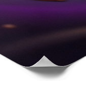 Paars Gold Swirls Poster afdrukken (Hoek)