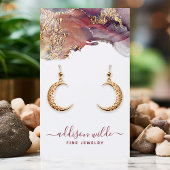 Paars Gold vloeibare Waterverf inkt juwelen beelds Visitekaartje