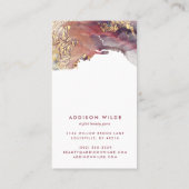 Paars Gold vloeibare Waterverf inkt juwelen beelds Visitekaartje (Achterkant)