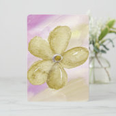 Paars Gold Waterverf Baby shower Kaart (Staand voorkant)