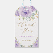 Paars Gold Waterverf Floral Wedding Party Favors