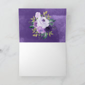 Paars Gold Waterverf Vrijgezellenfeest Hartelijk d Kaart (Binnen)