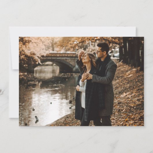 Paars Gold Wedding 4 Foto Collage Save the Date (Achterkant)